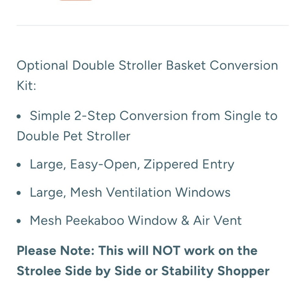 Strolee Accessory -lower pet carrier - Picture 5 of 7